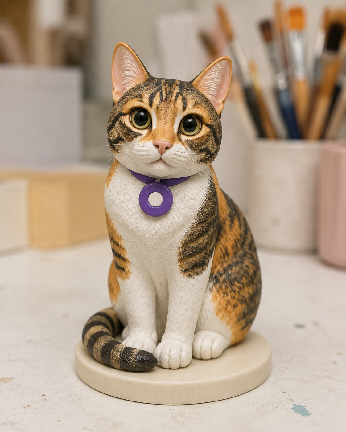 Peça física final da Pandora impressa em 3D e pintada à mão